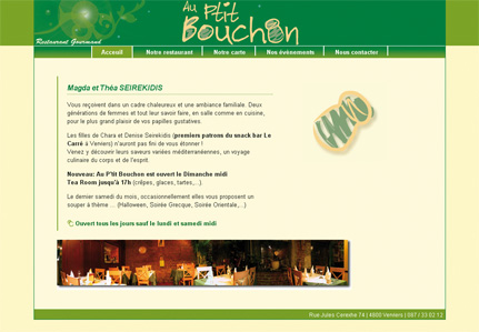site web du restaurant:  Au ptit Bouchon